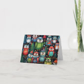 クリスマスフクロウ カード (正面)