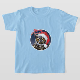 クリスマスフクロウ – キッズベーシックTシャツ Tシャツ