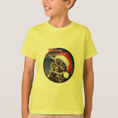 クリスマスフクロウ – キッズベーシックTシャツ Tシャツ (正面)