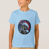 クリスマスフクロウ – キッズベーシックTシャツ Tシャツ (正面)