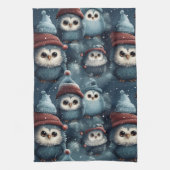 クリスマスフクロウ キッチンタオル (縦)