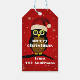 クリスマスフクロウ ギフトタグ