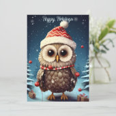 クリスマスフクロウ シーズンカード (スタンド正面)