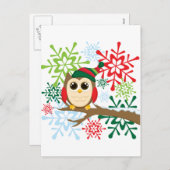 クリスマスフクロウ シーズンポストカード (正面/裏面)