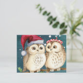 クリスマスフクロウ シーズンポストカード (スタンド正面)