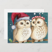 クリスマスフクロウ シーズンポストカード (正面/裏面)