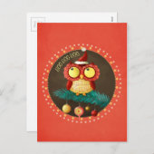 クリスマスフクロウ シーズンポストカード (正面/裏面)