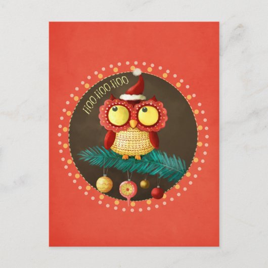 クリスマスフクロウ シーズンポストカード (正面)