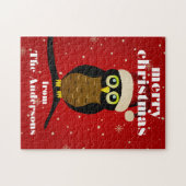 クリスマスフクロウ ジグソーパズル (横)