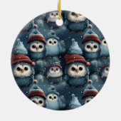 クリスマスフクロウ セラミックオーナメント (裏面)