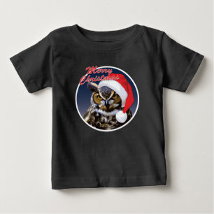 クリスマスフクロウ – ベビー素晴らしジャージーTシャツ ベビーTシャツ