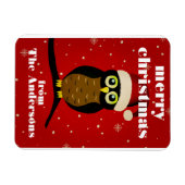 クリスマスフクロウ マグネット (横)