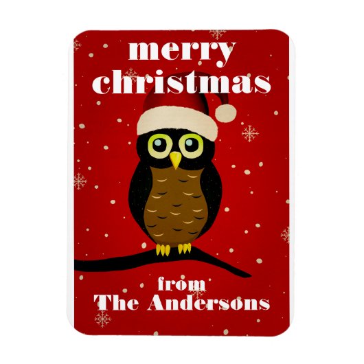 クリスマスフクロウ マグネット (縦)