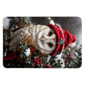 クリスマスフクロウ マグネット (横)