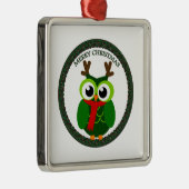 クリスマスフクロウ メタルオーナメント (右)