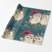 クリスマスフクロウ ラッピングペーパー (アンロールド)