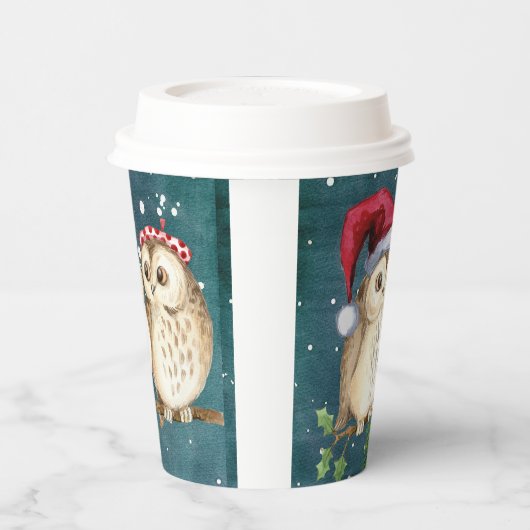 クリスマスフクロウ 紙コップ (左)