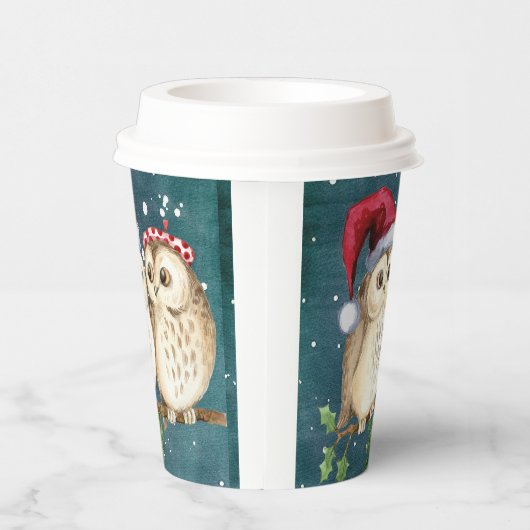 クリスマスフクロウ 紙コップ (右)