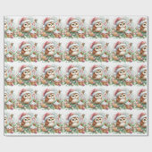 クリスマスフクロールラッピング紙 ラッピングペーパー (フラット)