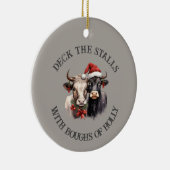 クリスマスフシズファームハウスカントリー素朴 セラミックオーナメント (右)