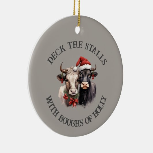 クリスマスフシズファームハウスカントリー素朴 セラミックオーナメント (右)