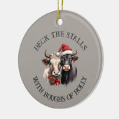 クリスマスフシズファームハウスカントリー素朴 セラミックオーナメント (左)