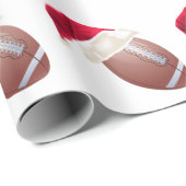 クリスマスフットボールおもしろいサンタホリデー ラッピングペーパー (ロールコーナー)