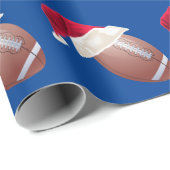 クリスマスフットボールおもしろいサンタホリデー ラッピングペーパー (ロールコーナー)