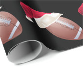 クリスマスフットボールおもしろいサンタホリデー ラッピングペーパー (ロールコーナー)