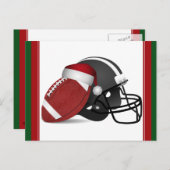 クリスマスフットボールとヘルメット シーズンポストカード (正面/裏面)