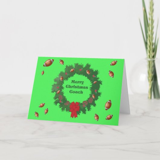 クリスマスフットボールのコーチカード シーズンカード (正面)
