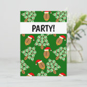 クリスマスフットボール招待状 招待状 (スタンド正面)