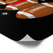 クリスマスフットボール雪だるまキッズフットボール ポスター (角)