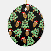 クリスマスフットボール セラミックオーナメント (左)