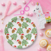 クリスマスフットボール ペーパープレート (パーティー)