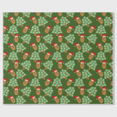 クリスマスフットボール ラッピングペーパー (フラット)