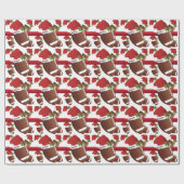 クリスマスフットボール | DIY文字 ラッピングペーパー (フラット)