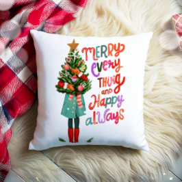 クリスマスフメリーィーズハッピーいつもクリスマスツリー クッション