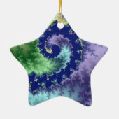 クリスマスフラクタルを浮き出す セラミックオーナメント (裏面)