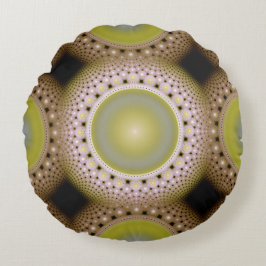 クリスマスフラクタルパターン ラウンドクッション