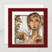 クリスマスフラットカード (正面/裏面)