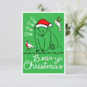 クリスマスフラットカード(背面空白の) カード (スタンド正面)
