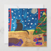 クリスマスフラットクリスマスカードを待っている (正面)