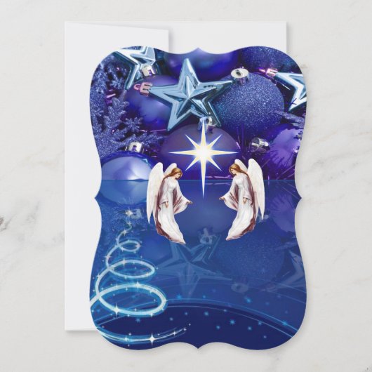 クリスマスフラットグリーティングカード、クリスマスエンジェル カード (正面)