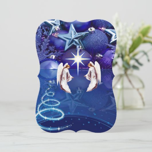 クリスマスフラットグリーティングカード、クリスマスエンジェル カード (スタンド正面)