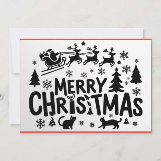 クリスマスフラットグリーティングカード シーズンカード (正面)