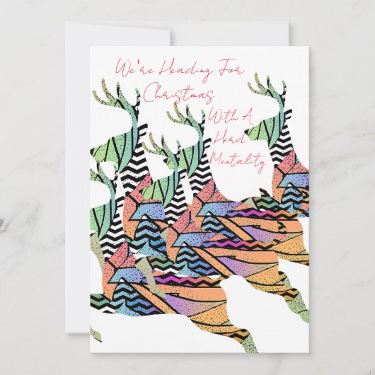 クリスマスフラットホリデーカードへ向かう シーズンカード (正面)