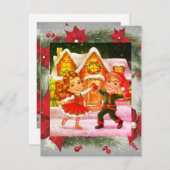 クリスマスフラットホリデーカード シーズンカード (正面/裏面)