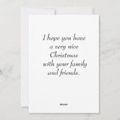 クリスマスフラットホリデーカード シーズンカード (裏面)