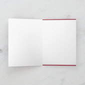 クリスマスフラッパー女の子まぶしい赤と金ゴールドドレス シーズンカード (内部)